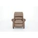 Churchill Cashmere Taupe Leather Push Thru The Arms Recliner with Nailhead Trim
