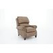 Churchill Cashmere Taupe Leather Push Thru The Arms Recliner with Nailhead Trim