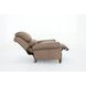 Churchill Cashmere Taupe Leather Push Thru The Arms Recliner with Nailhead Trim