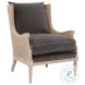 Churchill  Dark Dove Velvet Outdoor Club Chair