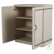 Churst Cerused White And Antique Brass Cabinet