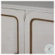 Churst Cerused White And Antique Brass Cabinet