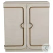 Churst Cerused White And Antique Brass Cabinet