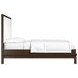 Verge Handcrafted Walnut and Cream Queen Upholstered Panel Bed