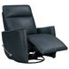 Roxy Abby Navy Leather Manual Swivel Glider Recliner
