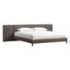 Zest Espresso King Upholstered Wall Panel Bed