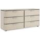 Corinne Beige 6 Drawer Dresser