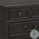 Hickory Creek Brown Velvet 3 Drawer Nightstand