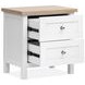 Windmill Harbour White Whisp and Sand 2 Drawer Nightstand with USB Charging