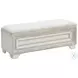 Camila Semi Transparent Creamy White Bed Bench 