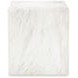 Aries White Marble Rectangular End Table