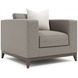 Noel Gray Upholstered Lounge Chair with Pillow