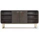 Commerce And Market Dark Wood And Gold Metropolitan Credenza