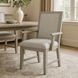 Fiona Mist Gray Upholstered Dining Arm Chair Set of 2