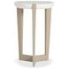 Axiom Linear Grey And White Plaster Round Chairside Table