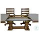 Colonial Oak Weathered Chestnut Trestle Extendable Dining Table