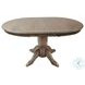 Colonial Oak Weathered Chestnut Pedestal Extendable Dining Room Set
