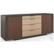 Decent Proposal Dark Chocolate and Champagne Gold Performance Fabric Upholstered Platform Bedroom Set