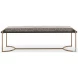 Slim Line Dark Chocolate And Champagne Gold Bed Bench