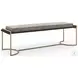 Slim Line Dark Chocolate And Champagne Gold Bed Bench