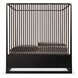 Pinstripe Dark Chocolate and Rich Walnut Queen Canopy Bed