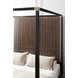 Pinstripe Dark Chocolate and Rich Walnut Queen Canopy Bed
