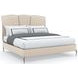 Un-Deux-Trois Soft Silver Paint Performance Fabric Upholstered Platform Bedroom Set