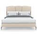 Un-Deux-Trois Soft Silver Paint Performance Fabric Upholstered Platform Bedroom Set