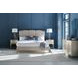 Un-Deux-Trois Soft Silver Paint Performance Fabric Upholstered Platform Bedroom Set