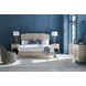 Un-Deux-Trois Soft Silver Paint Performance Fabric Upholstered Platform Bedroom Set