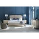 Un-Deux-Trois Soft Silver Paint Performance Fabric Upholstered Platform Bedroom Set
