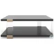 I'Ll Take The Corner Table Tuxedo Black And Whisper Of Gold Occasional Table Set