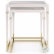 Better Together Pearly White And Majestic Gold End Table Set of 2