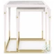 Better Together Pearly White And Majestic Gold End Table Set of 2