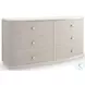 Lyon Almond Milk And Brushed Gold 6 Drawer Dresser