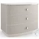 Lyon Almond Milk And Brushed Gold 3 Drawer Nightstand