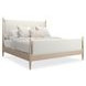 Rhythm Ivory and Sun Drenched Oak Performance Fabric King Upholstered Panel Bed