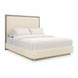 Anthology Beige and Dry Martini Queen Upholstered Panel Bed