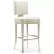 Reserved Seating Soft Silver Paint Bar Stool