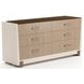 Counter Balance Chocolate Koto and Cloud 6 Drawer Dresser with Glass Top