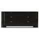 Overlap Piano Black and Nero Marquina 6 Drawer Dresser