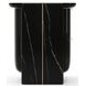 Overlap Piano Black and Nero Marquina 2 Drawer Small Nightstand
