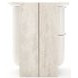 Overlap Latte and Travertine 2 Drawer Large Nightstand