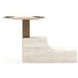 Overlap Travertine and Whisper of Gold Nightstand Base