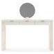 Overlap Latte and Travertine 3 Drawer Vanity with Mirror
