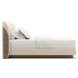 Fleur Ivory and Porcini Upholstered Queen Panel Bed