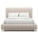 Well Balanced Ecru Velvet Upholstered Queen Panel Bed