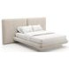Overlap Ivory Upholstered Queen 2 Panel Bed