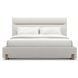 Counter Balance Oatmeal King Upholstered Panel Bed