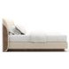 Fleur Ivory and Porcini Upholstered King Panel Bed